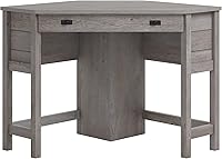 Sauder Cottage Road Space-Saving Corner Computer Desk with Storage - Mystic Oak Finish for Home Office