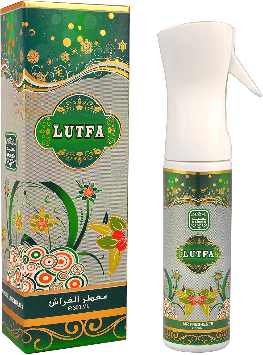 Lutfa Air Freshener Spray – Alcohol-Free Odor Eliminator for Home, Bathroom, Kitchen & Car – Long-Lasting Freshness & Room Spray (300 ML)