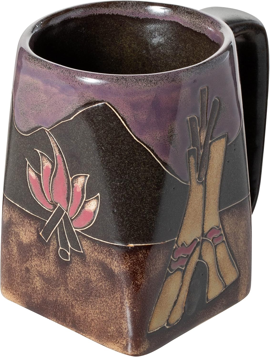 Teepee Native American Campfire Design 12oz Handcrafted Coffee Tea Mug
