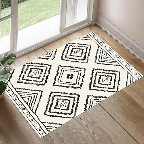 Miniatura 61 de Alfombras lavables de 5 x 7 pies para sala de estar, alfombras para dormitorio, alfombras grandes, alfombras de lana sintética ultra suave, alfombra