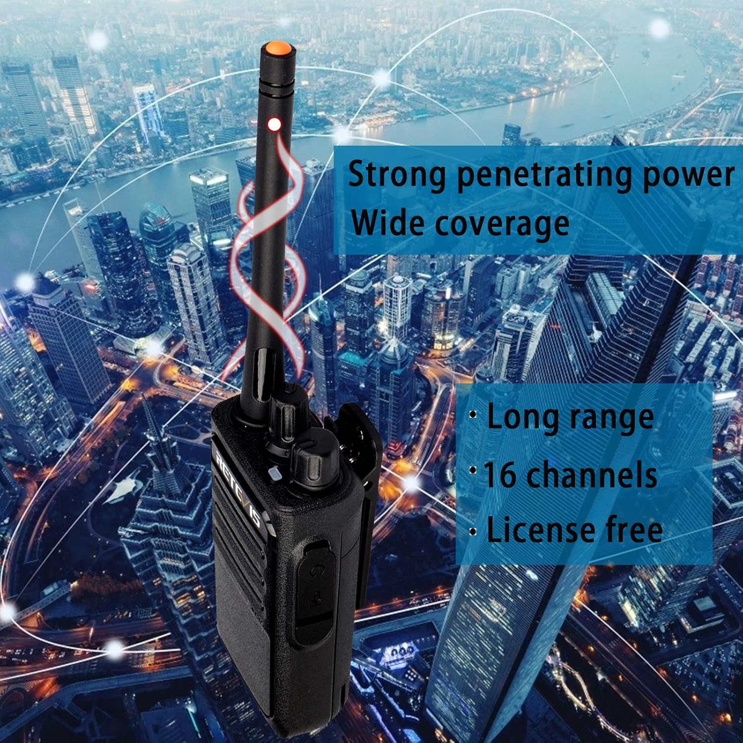 Retevis RT17 Walkie-Talkies for Adults Long Range,Portable 2 Way Radio with Earpiece and Mic,Rechargeable Two Way Radios with USB Charging Base, for Industrial Jobsite Restaurant Commercial(10 Pack) : Electronics