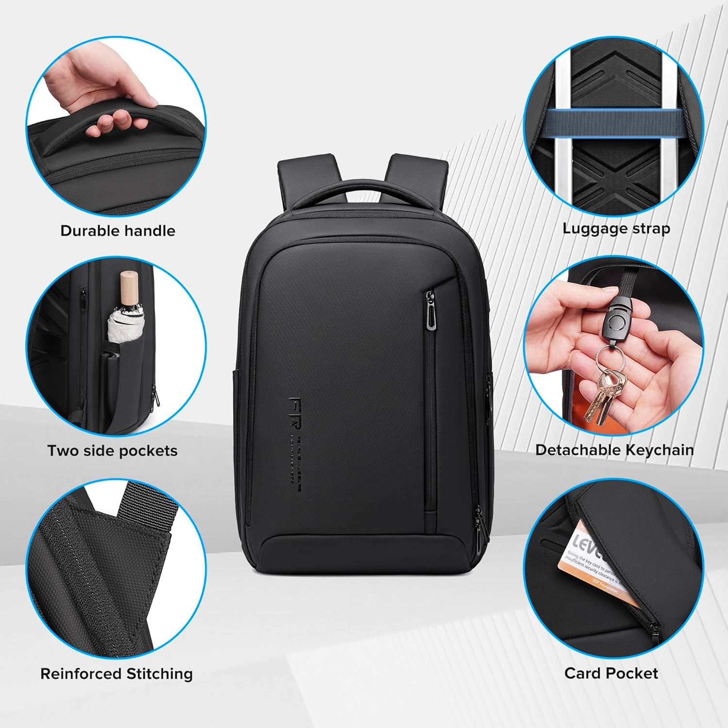 Laptop Backpack for Men, Business Backpack with USB Charging Port,Water Resistant Tech Backpack, Mens 17 Inch Laptop Bag for Work/Commuter/College - Image 7