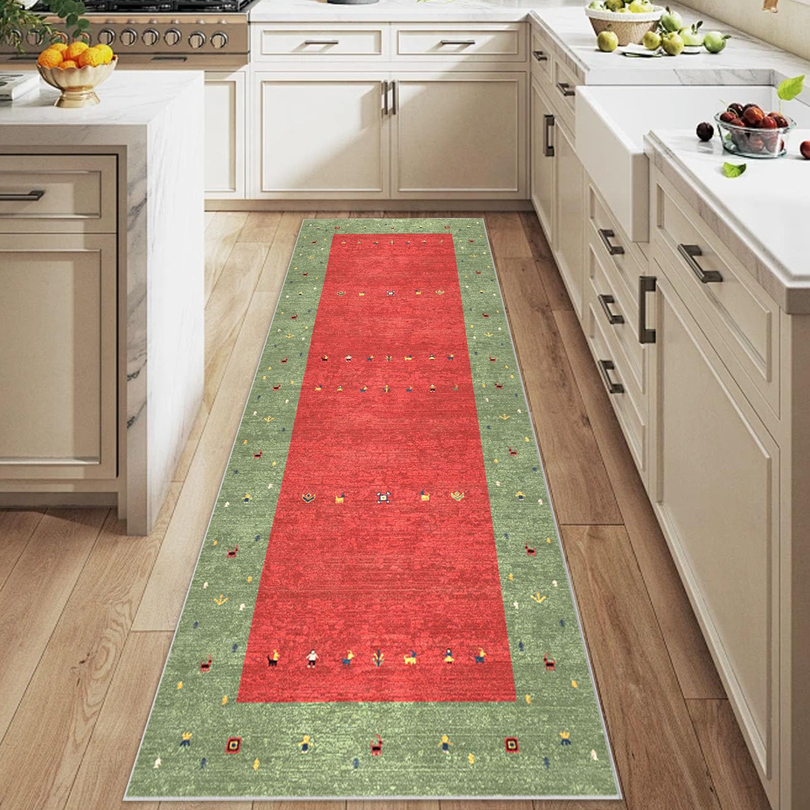 Alfombras cocina lavable de 100 x 250 cm que no resbala en pasillo