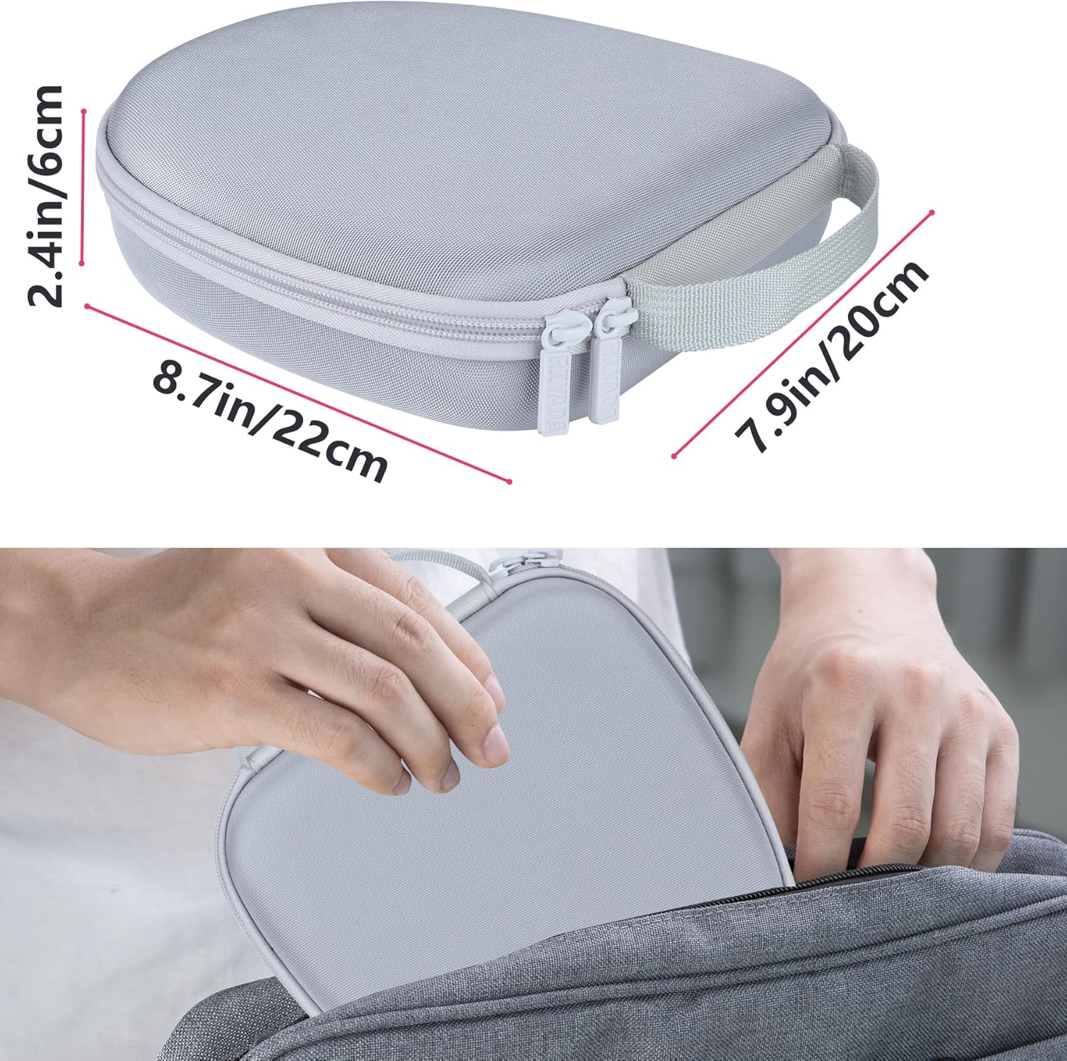 Hard Case Replacement for Sony WH-CH720N WH-CH520 WH-CH510 WH-CH710N XB900N XB700N WH-CH700N WH-910N Noise Canceling Headphones (Gray Case) - Image 8