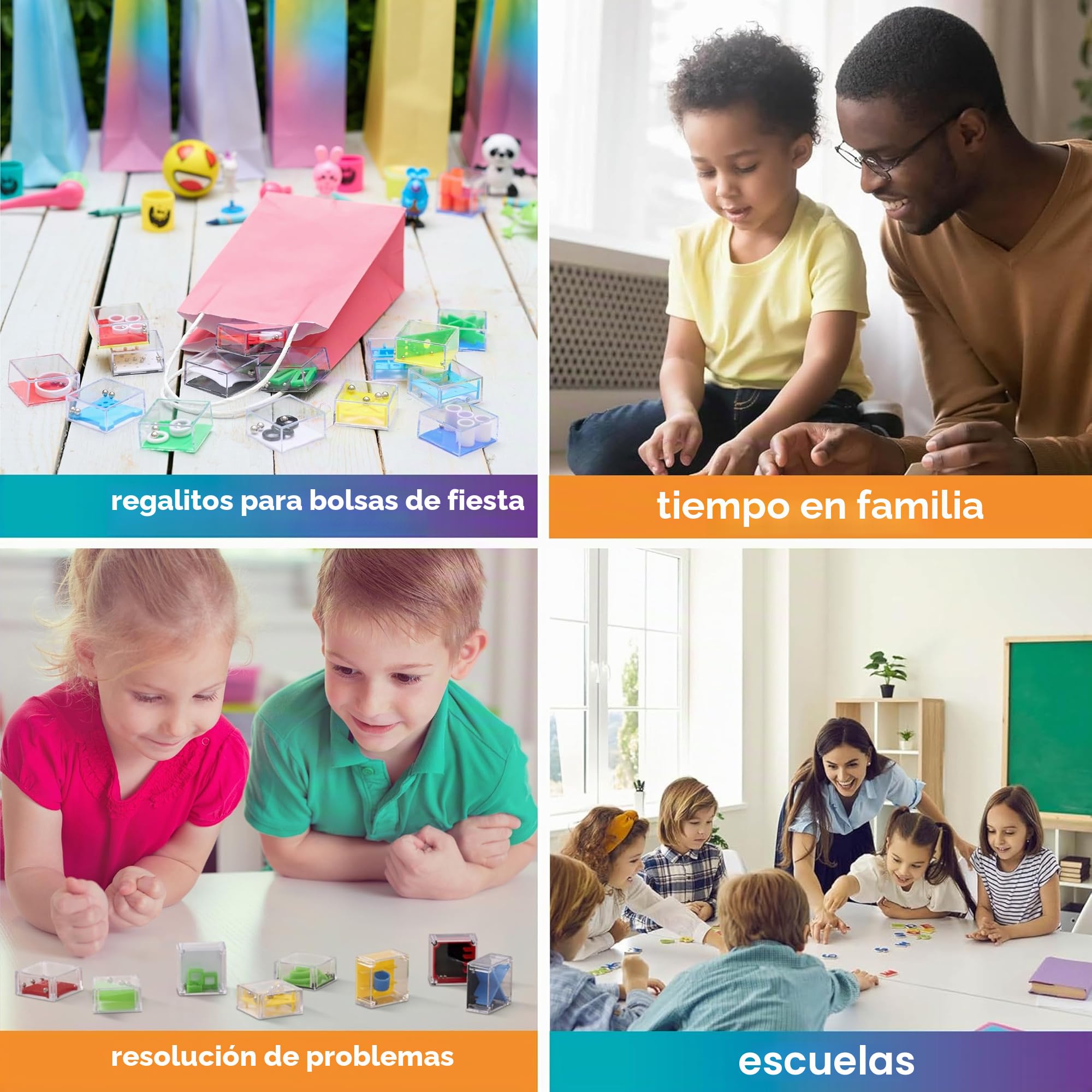 THE TWIDDLERS - 28 Mini Juegos de Rompecabezas para Niños - Rompecabezas en Forma de Cubo Regalar en Fiestas de Cumpleaños y Regalos Comunion para Invitados