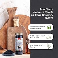 Vista 6 de Ramaroma, Semillas de sésamo negro orgánico (3.53 oz/3.5 onzas) sin OMG, veganas, semillas de sésamo crudas Sesamum indicum Semillas de sésamo