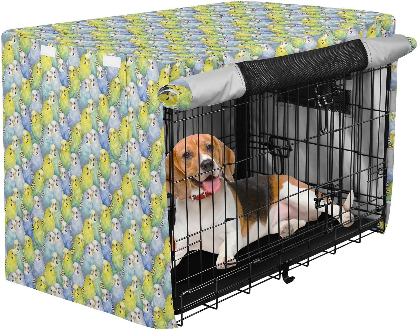 Cute Parrots Covers for Dog Crates Kennel Cover Rollers Shades 42 Inch