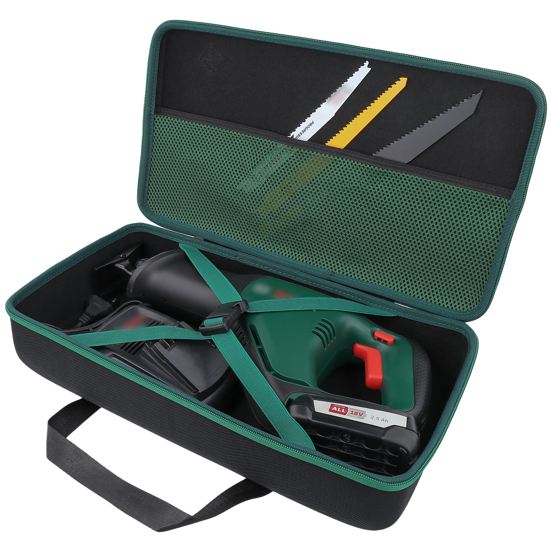 co2CREA Hard Travel Carrying Case for Bosch Home and Garden Cordless Reciprocating Saw AdvancedRecip 18, Cover Only