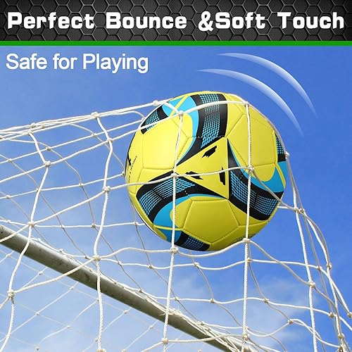 Miniatura 4 de 12 pelotas de fútbol a granel con 2 bombas, tamaño oficial, pelota de fútbol desinflada para interior y exterior, juego deportivo, entrenamiento
