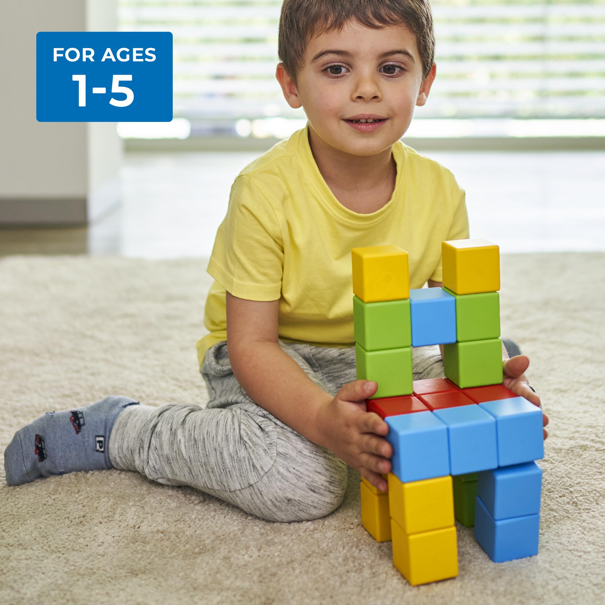 GEOMAG Bloques magnéticos 24 uds. 4 Colores, construcción magnética niños 1-5