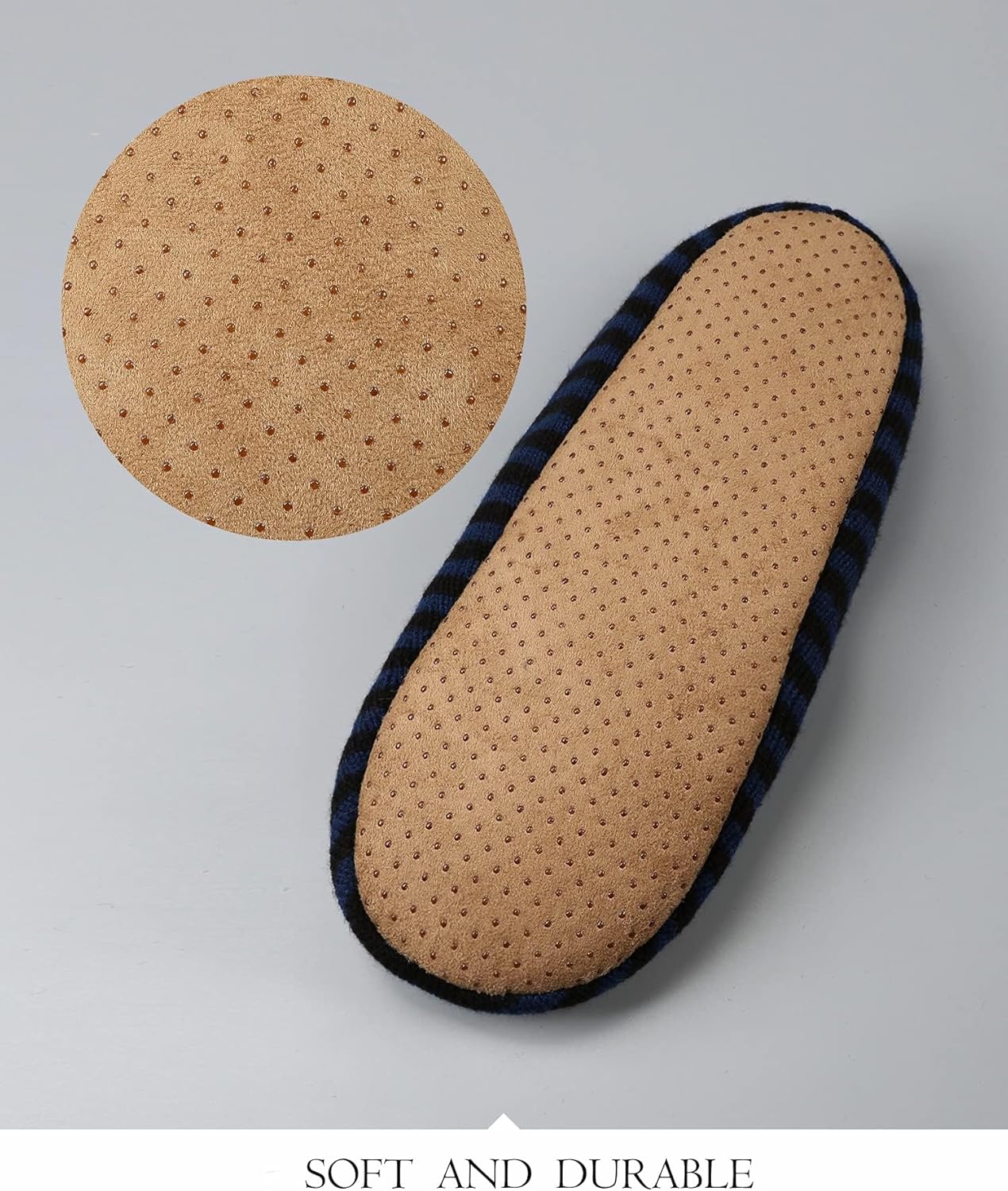 Mens Cozy Soft Sole Slipper Socks With Non Skid Bottoms, Warm Slipper Socks With Grippers For Men, Fuzzy House Slippers - Image 6