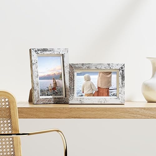 Vista 899 de Vittanly - Juego de 9 portarretratos, plexiglás resistente a rupturas, exhibe fotos de 12 x 12 pulgadas o, con paspartú, de 8 x 8 pulgadas, marcos