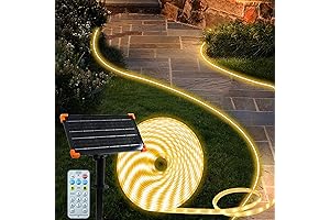 50Ft Solar LED Strip Lights Outdoor - Illuminate Your Nights with Vibrant Warm White