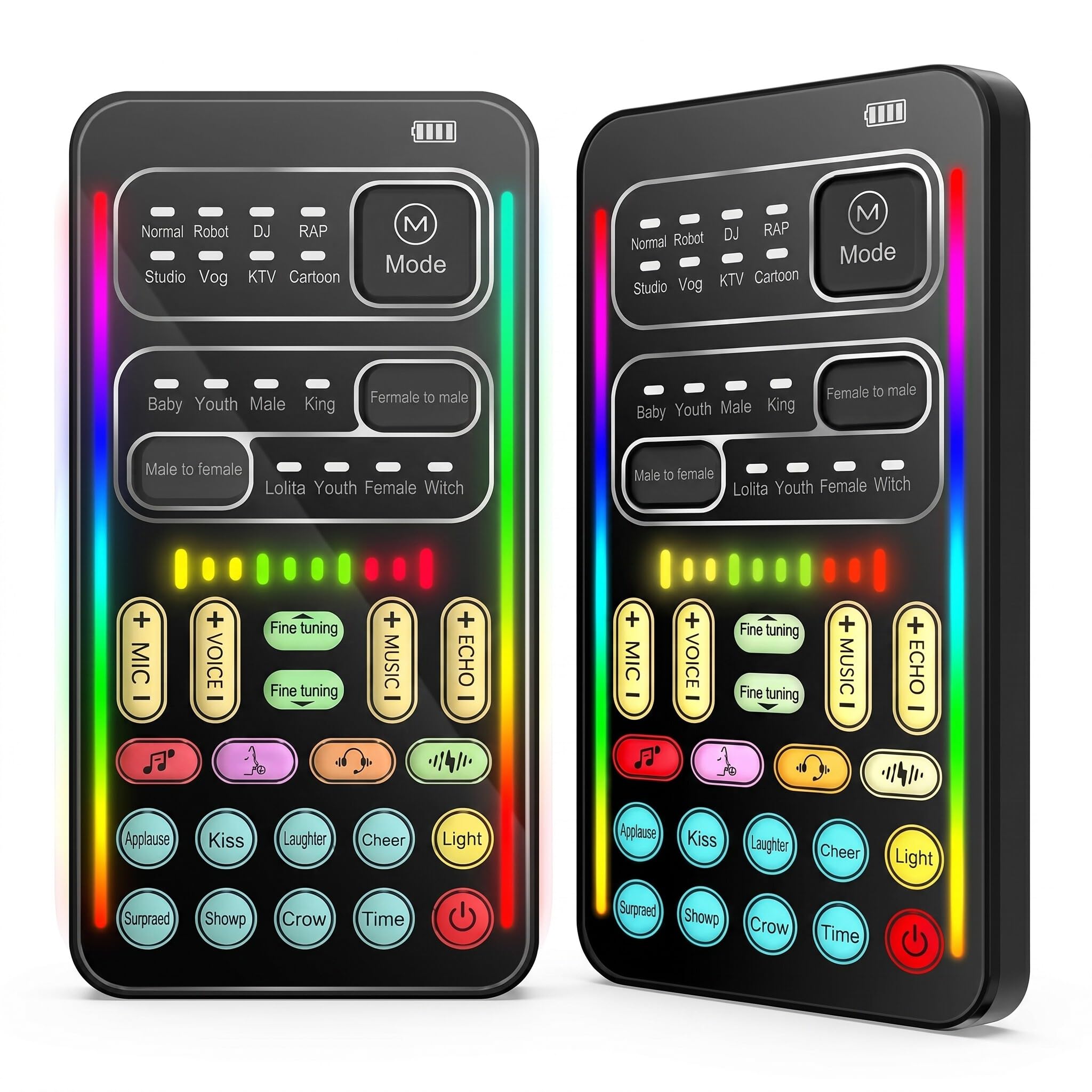 Handmikrofon Voice Changer – 8 Soundeffekte for One, Switch, Phone, Computer, PC, Laptop – Live-Übertragungskarte für Erwachsene