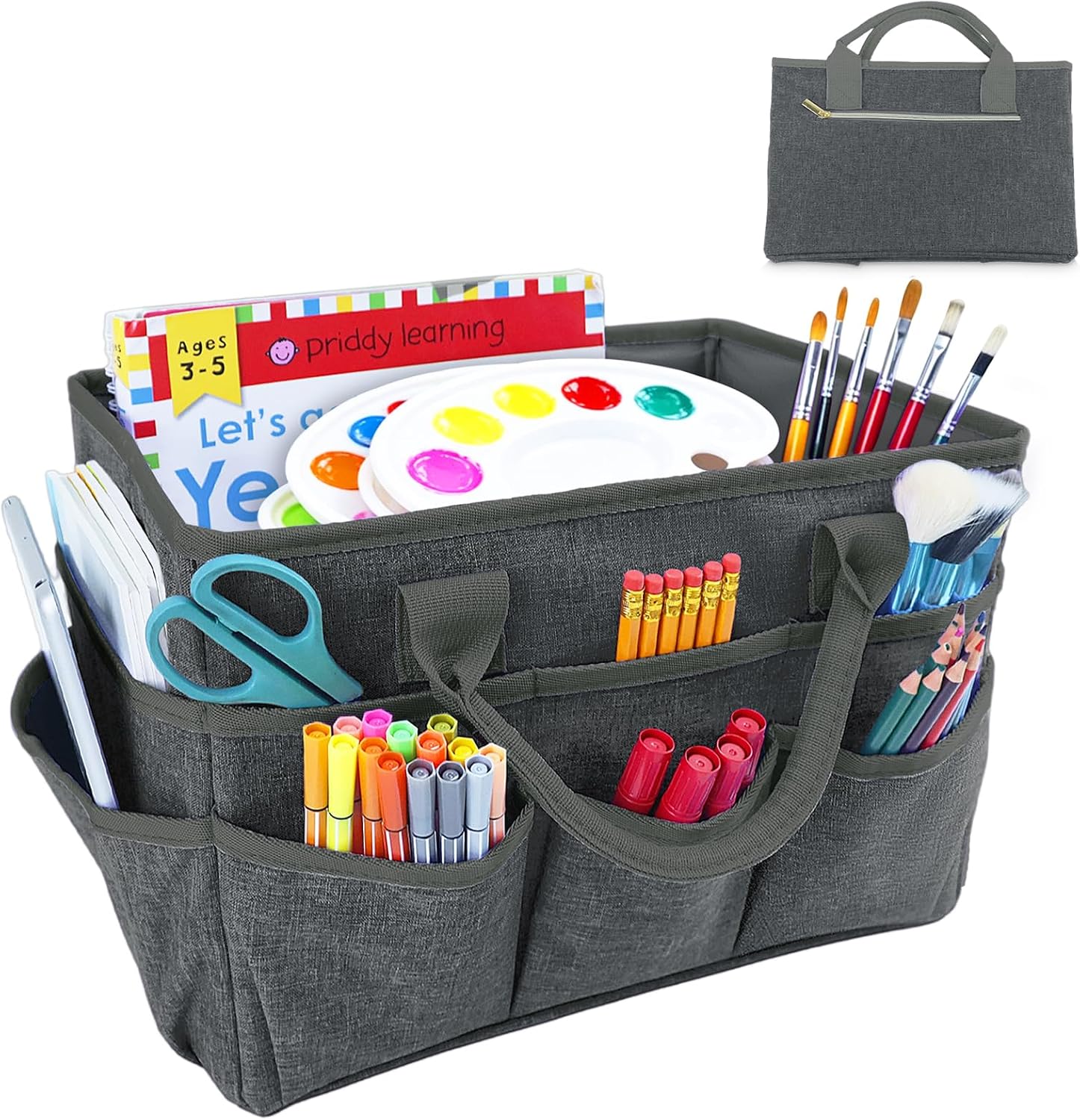 Art Supply Storage Bag,Craft Organizer Tote Bag for Craft Supplies
