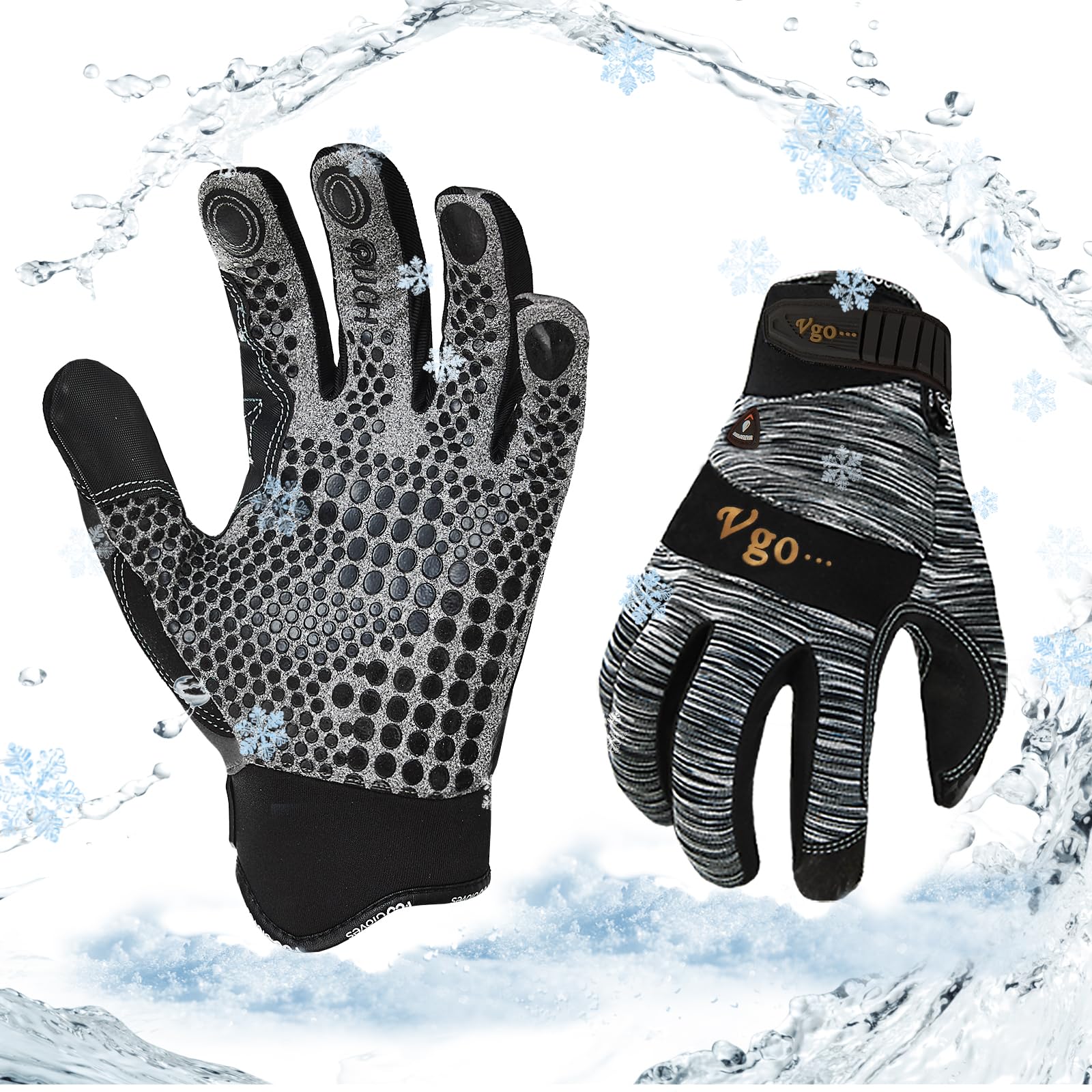Vgo... 0°C/32°F Winter Men's Lightweighted Lined Work Gloves for Light Duty Works(SL7895FW)