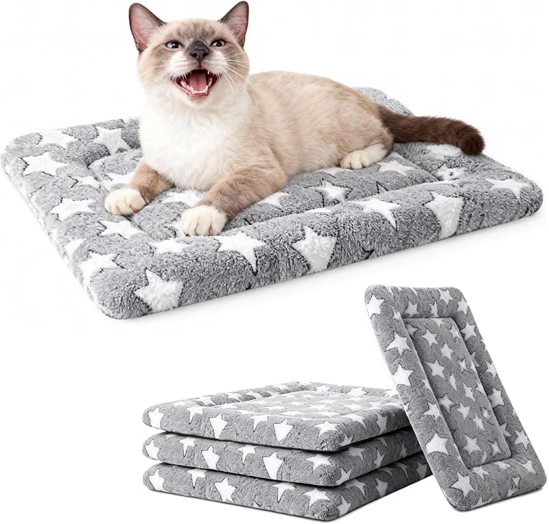 Cama para Cães e Gatos Reversível em Pelúcia e Lona pobopobo (45,72 x 35,56 x 3,81 cm)