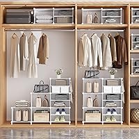 Vista 5 de AWTATOS Organizador de Armario de 6 Cubos Estantes de Almacenamiento Portátiles Organizadores de Ropa y Almacenamiento Estantería Cúbica Apilable