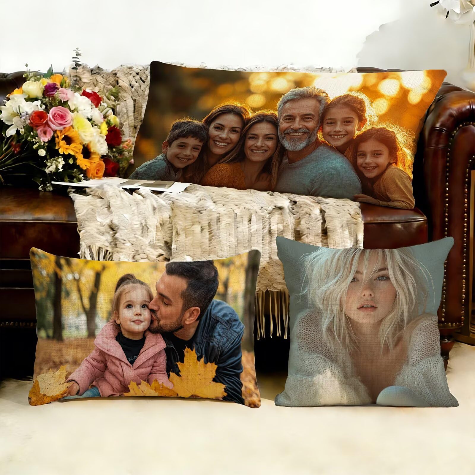 Cojin Personalizado con Foto, Funda Almohada 60x180cm - Cojín Personalizado con tu Foto, Impresión a Doble Cara Diseño o Texto, Almohada fotos Personalizadas Regalo Mujer, Lavable, Envío Rápido J1-204