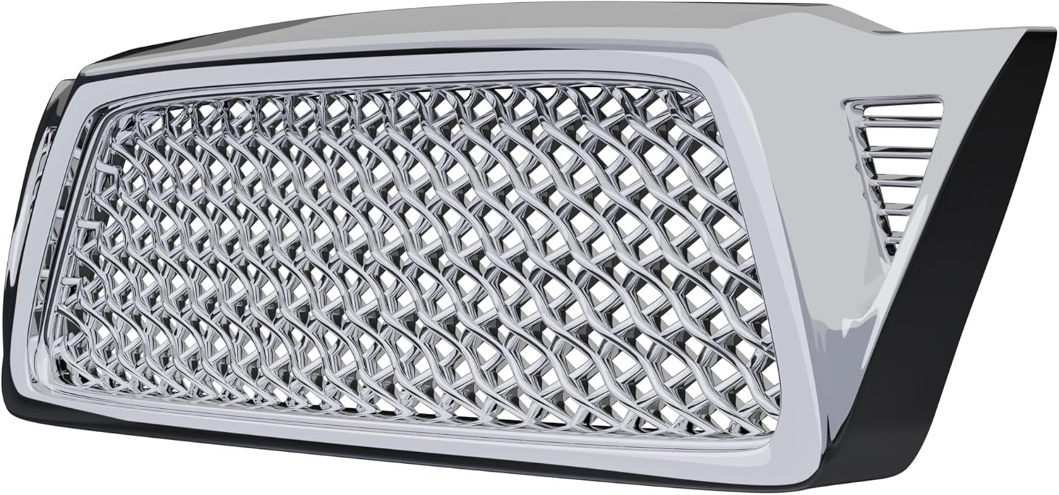 Armordillo Mesh Style Front Grille|Compatible With 2005-2011 Toyota Tacoma|8720882|Chrome|Front Hood Bumper Grille