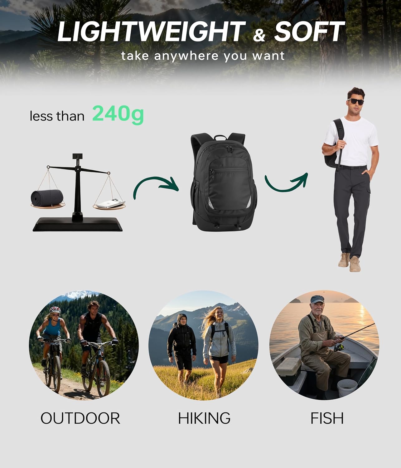 NATUVENIX Hiking Pants Men Lightweight Travel Pants for Men Quick Dry Mens Fishing Pants Water Resistant Cargo Work Pants - Image 7