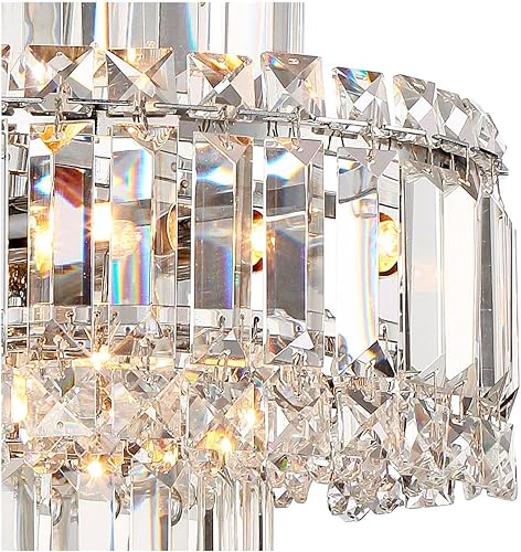 Miniatura 3 de Vienna Full Spectrum Magnificence - Juego de 2 apliques de pared modernos de metal cromado con cable de 11 1/2 pulgadas, 4 luces, cristal