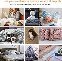 Vista 7 de Mdoker Agujas de tejer circulares de madera de 47 pulgadas de largo, aguja de tejer cicular jumbo para bufanda de lana voluminosa para tejer de lana