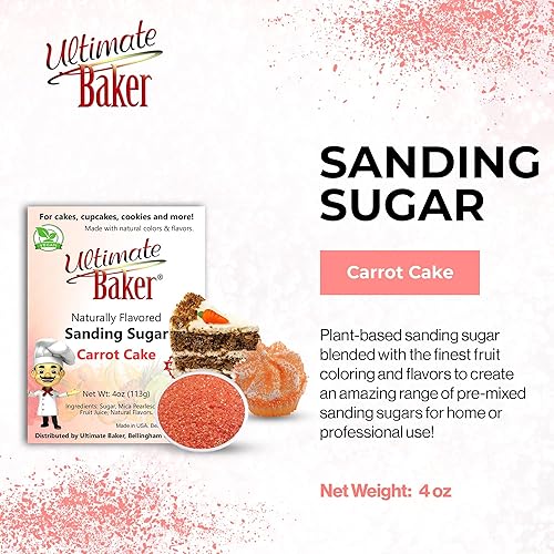 Miniatura 8 de Ultimate Baker Azúcar de lijado saborizado (1 x 4 onzas), explosión de sabor para pasteles, galletas y más, totalmente natural y mezclado por