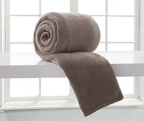 Corttex Microfibra, Manta, 100% Poliéster, Taupe, King 2.40 m x 2.20 m