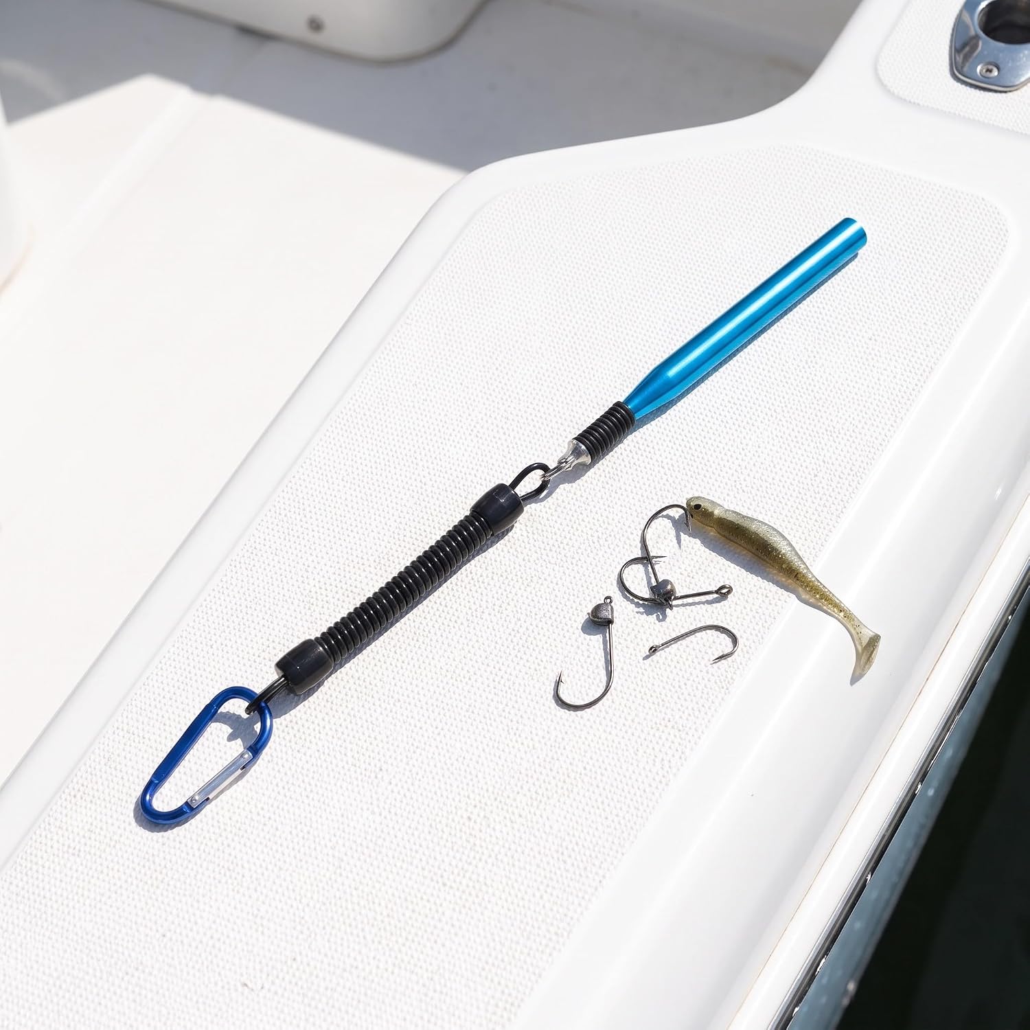 YARNOW 1 Set Rigging Tool for Soft Plastic Worms with Rubber O Rings - Bass Fishing Rig, Ultra-Smooth Downriggers Tube for Lure Bait Protection