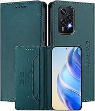 MOJIA Coque pour Honor 200 Lite, Résistante aux Chutes et aux Rayures, [Fermeture Magnétique] Cuir PU de Haute Qualité Étui Portefeuille Folio. Dark Green