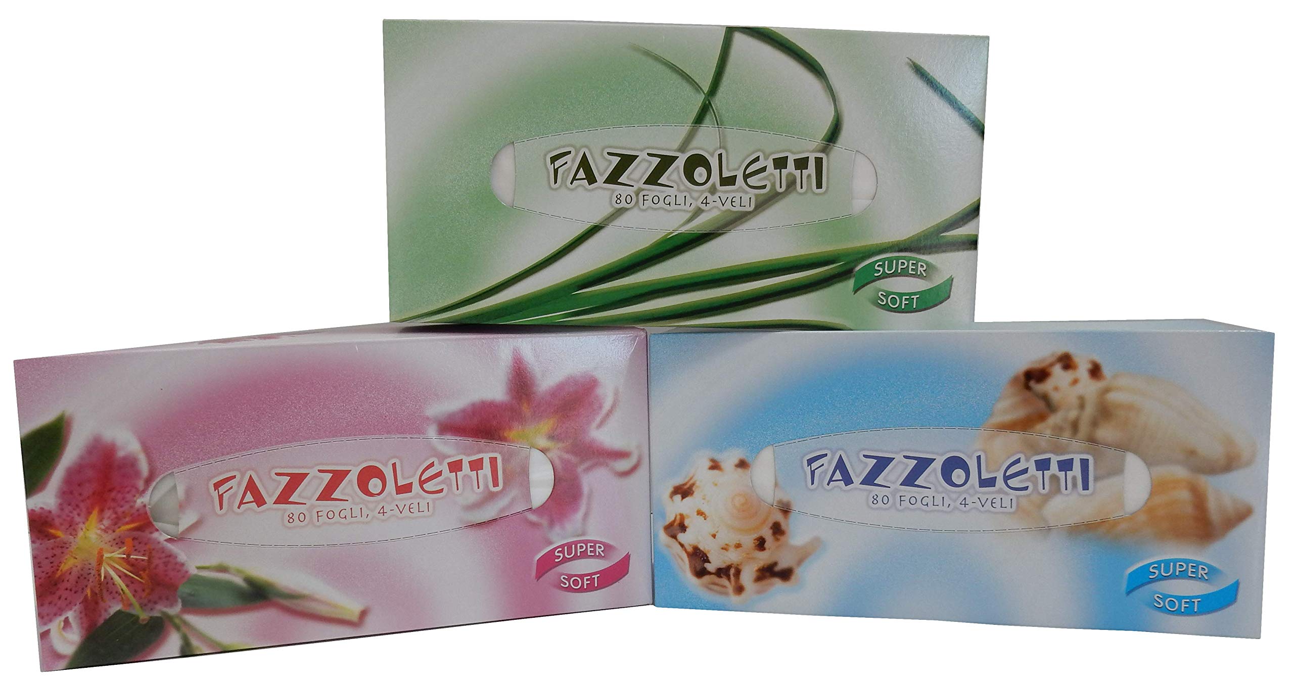 Fazzoletti Veline SUPER SOFT 4 veli 25 cf da 80 pz. - Totale 2000 veline super resistenti