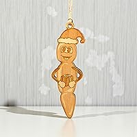 Vista 3 de Adorno - Howdy Ho - Madera Cruda 2x5in