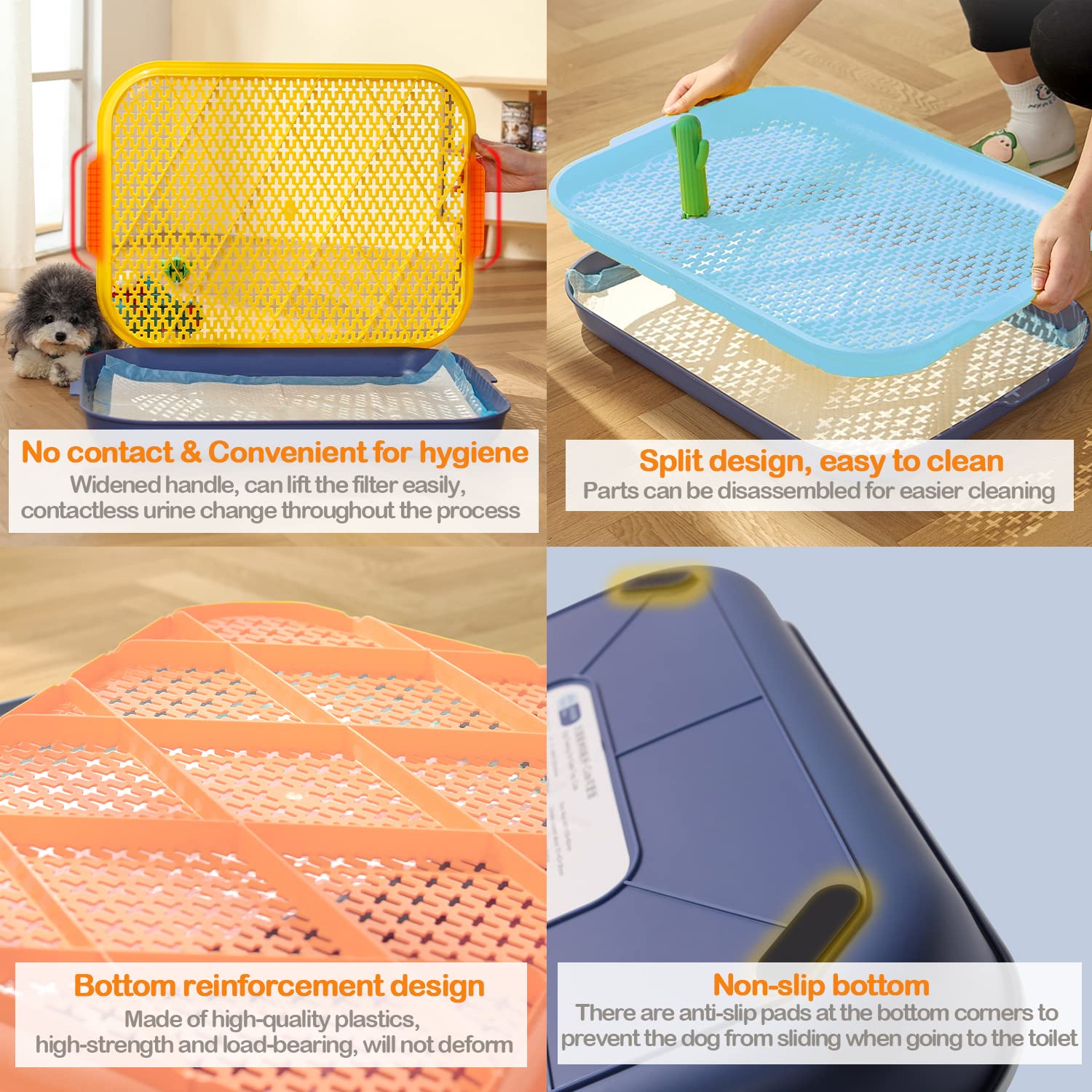 BPS BPS-5573AZ Toilettes pour chien, plastique, 2 tailles M/L, Bleu