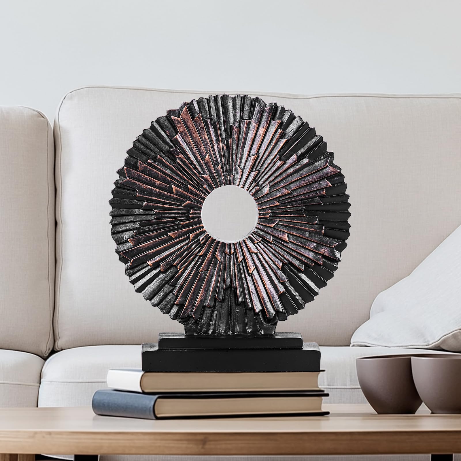 XMGZQ Nero Statua moderna astratta in resina,decorazione per la casa,centrotavola moderno design,decorazione per soggiorno,sala da pranzo,ufficio,armadietti,tavoli,centri,armadietti da cucina