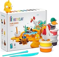 Vista 13 de HEY CLAY Set - Kit de Arcilla de Modelar Colorida que se Seca al Aire para Niños, 15 Latas y Herramientas de Escultura con Aplicación