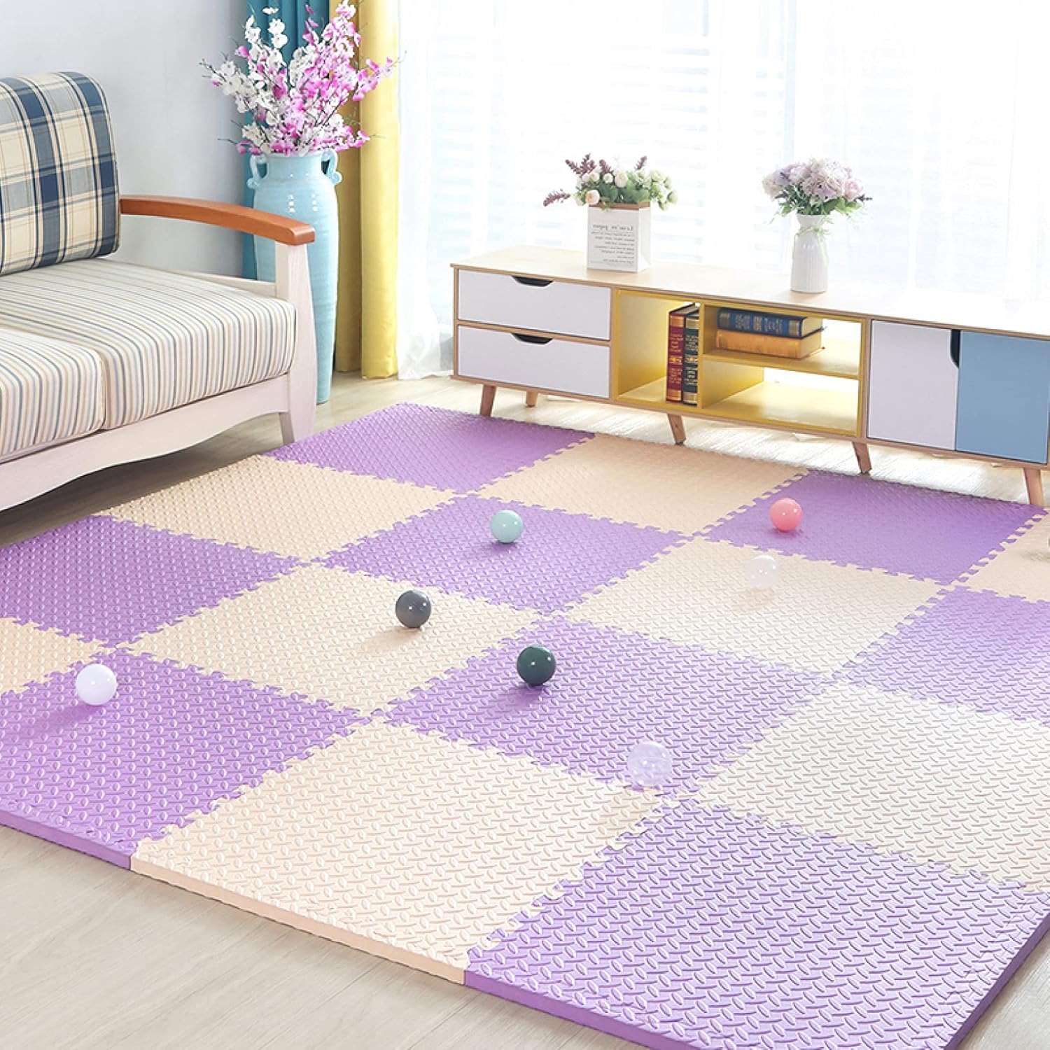 Joint Mat Kids Corner 60 * 60 * 2.5 * 4 Carpet Floor Mat Flooring Scratch Prevention Floor Mat Mat Cushion Mat (Color 22 30 * 30 * 1.2 * 32)