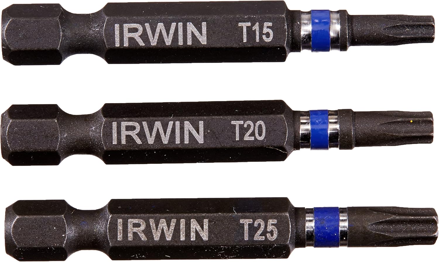 IRWIN Tools 1837493 Impact Performance Series TORX T15, T20 and T25 Power Bit (3 Piece), 2"