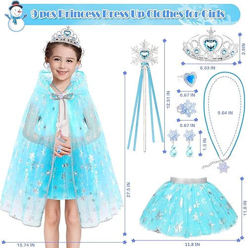 Miniatura 6 de BYHTTKIGM Ropa de princesa para niñas pequeñas, vestidos de princesa para niñas, juguetes de 3 a 8 años, regalos de Navidad y cumpleaños