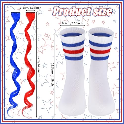 Miniatura 3 de Eurzom El juego de 4 piezas de disfraces de Halloween incluye falda de tutú, calcetines y extensiones de cabello, extensión de pelo lacio para