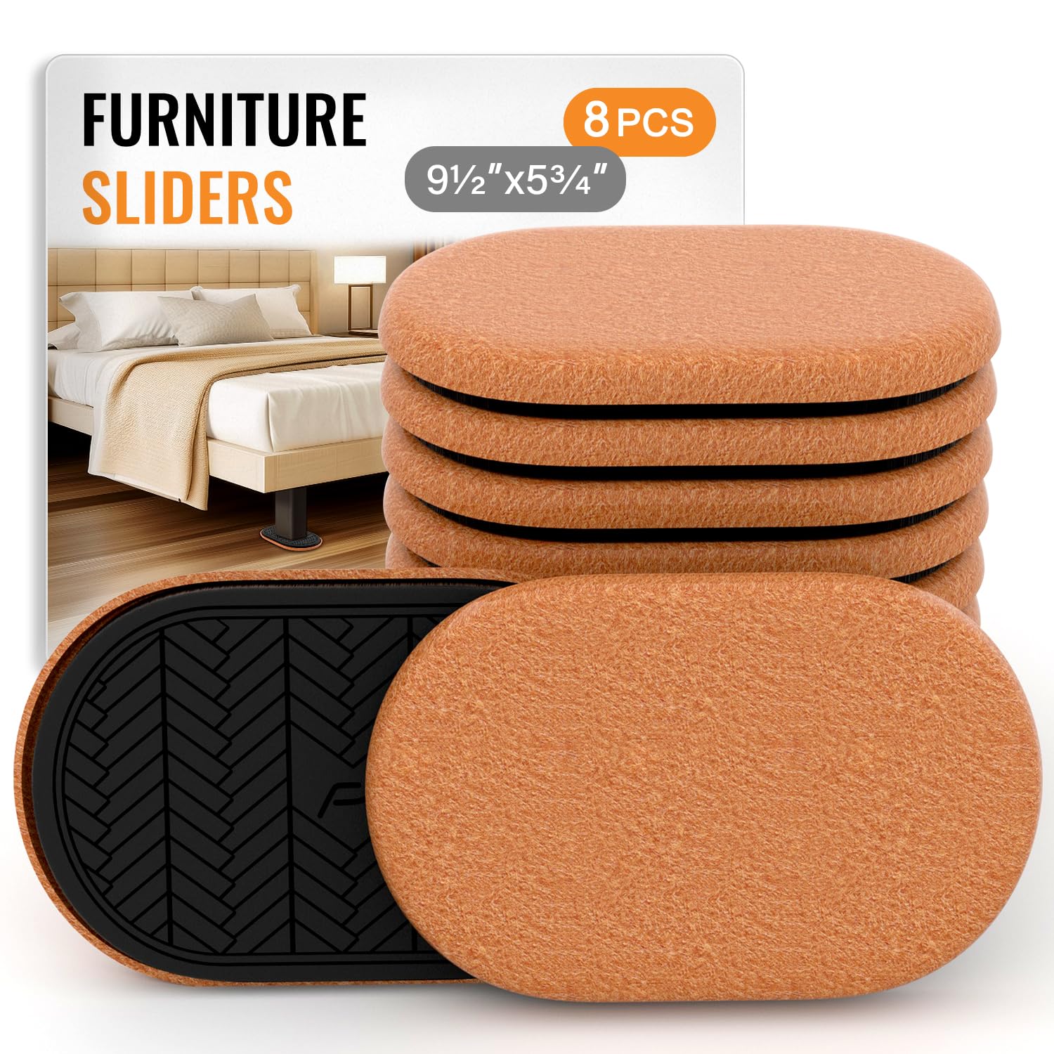 TOMHUA Extra Thick Felt Furniture Sliders