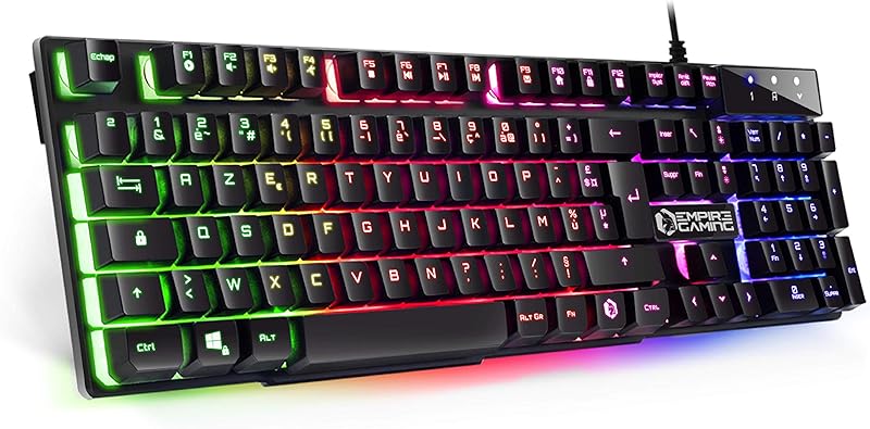 EMPIRE GAMING - Clavier Gamer Nouveau K300 (AZERTY) - 105 Touches Semi-Mécaniques - Rétroéclairage L