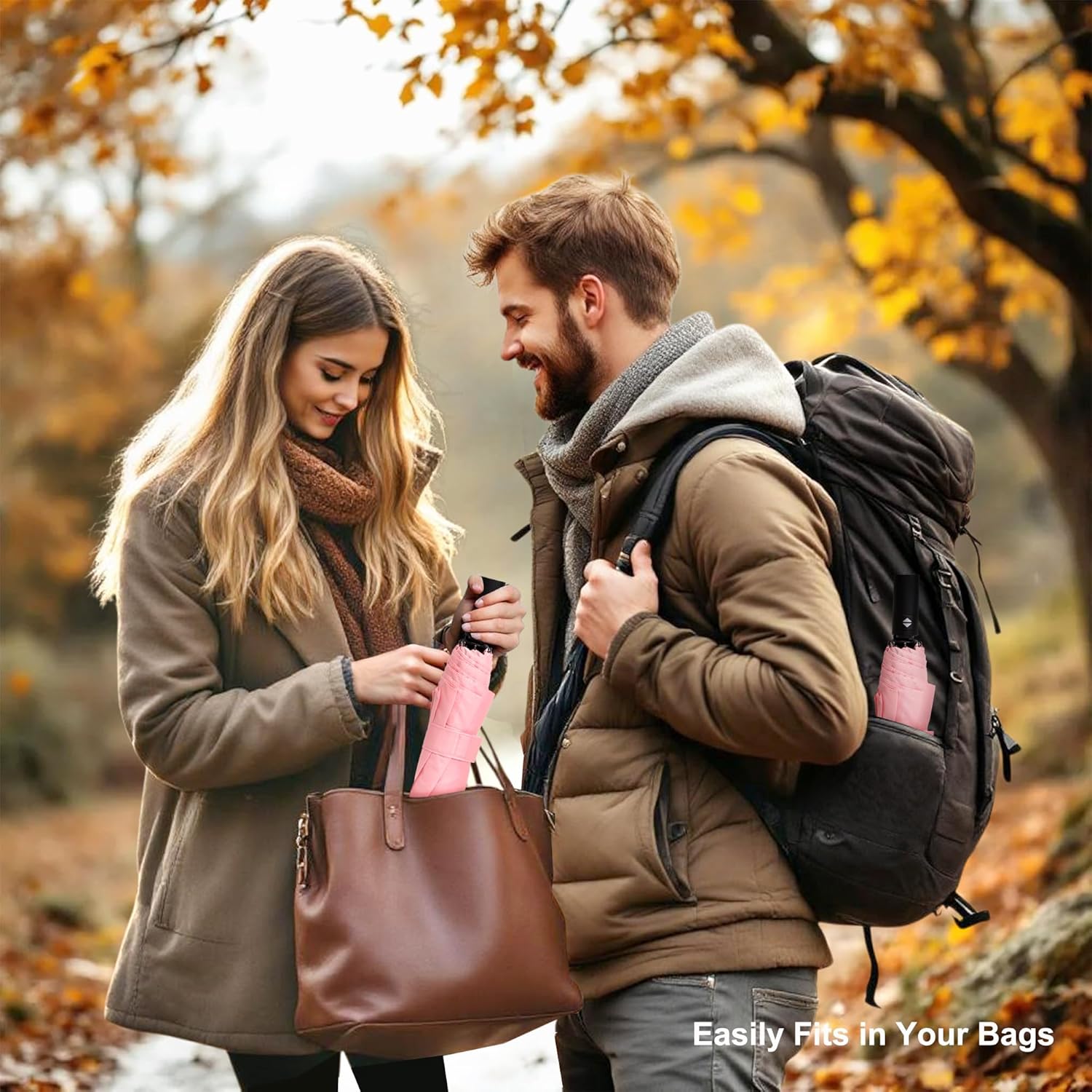 SoulRain Travel Umbrella - Compact Umbrella for Rain - Perfect Large Auto Folding Umbrella - Ideal Car umbrella, Small umbrella, and Travel Companion - Image 4