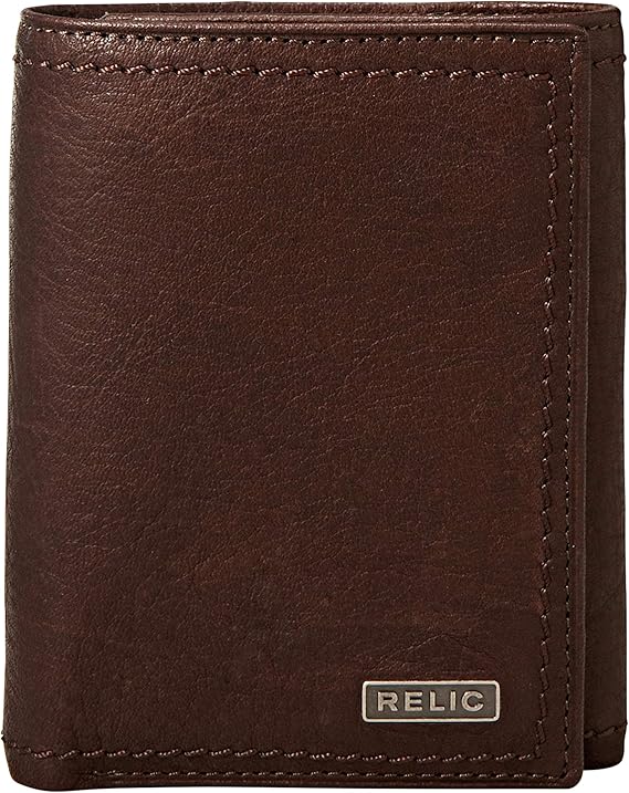Amazon Co Jp Relicメンズマーク三つ折り財布 カラー ブラウン シューズ バッグ