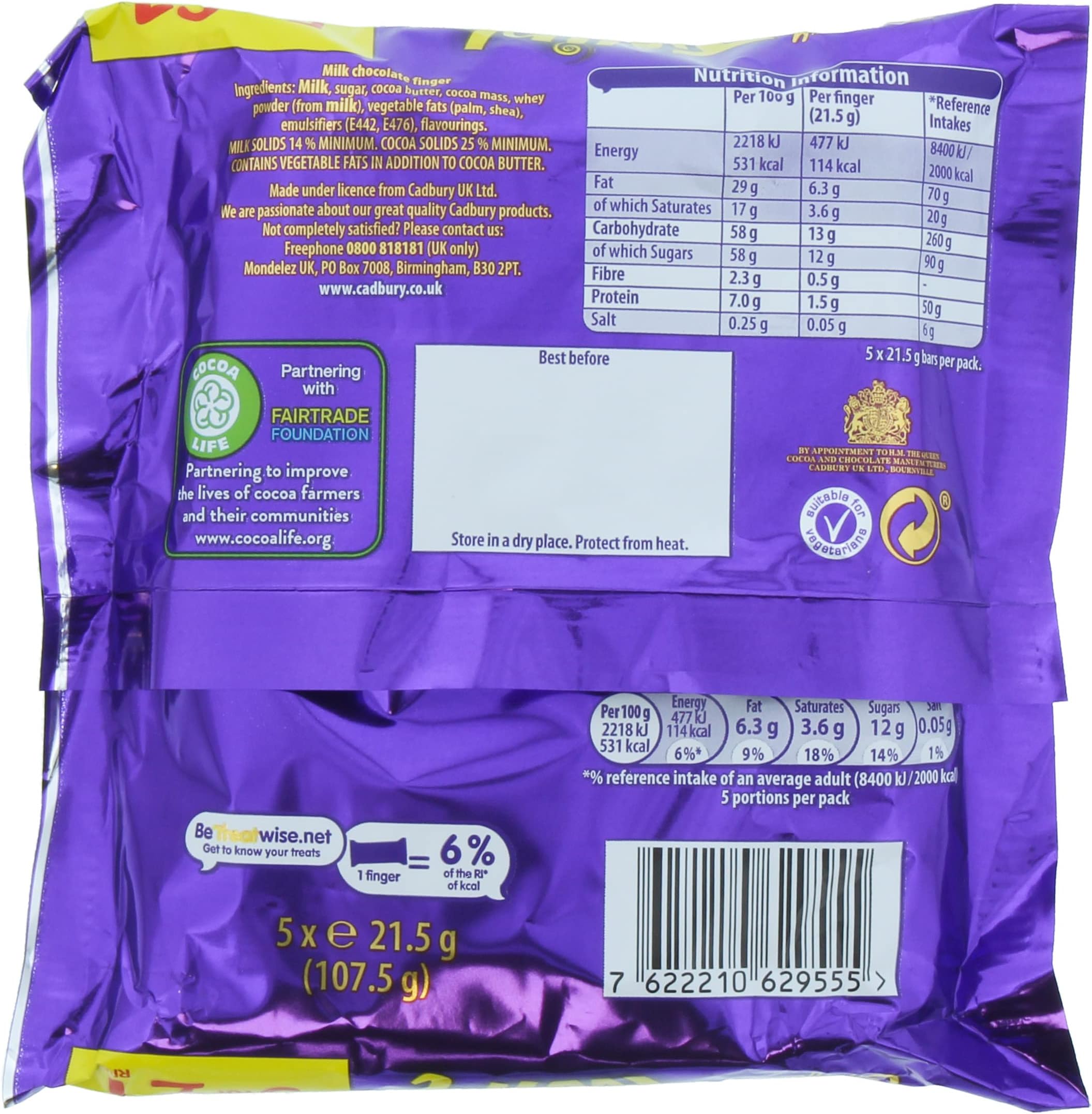 Cadbury 's 5pk Twirl (108g)