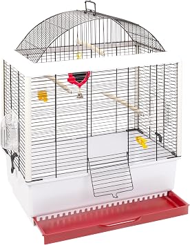 Ferplast Including birdcage, budgie cage, exotic cage, bird toy, birdseed container, bird sealing bars, black, 50 x 30 x y 64 cm. [Energy Class A+]
