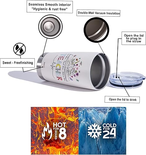 Miniatura 5 de NAZENTI Regalos para profesores, regalos para profesores para Navidad, vaso para profesores de 20 onzas, regalos de cumpleaños para profesores,