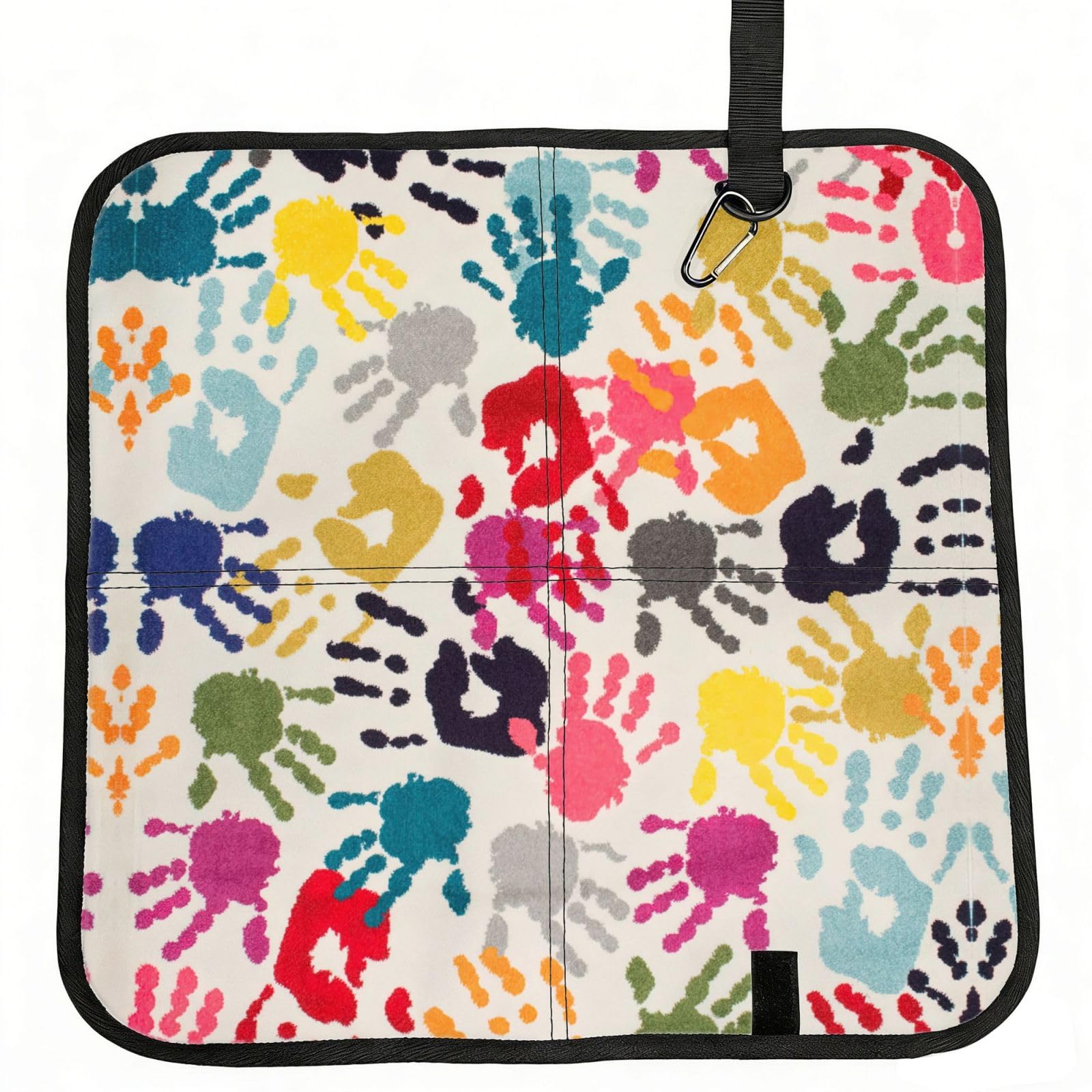 YGLHBDPBF Hand Print Print Camping seat cushion,Foldable Sitting Pads,Save Backpack Space for Hiking