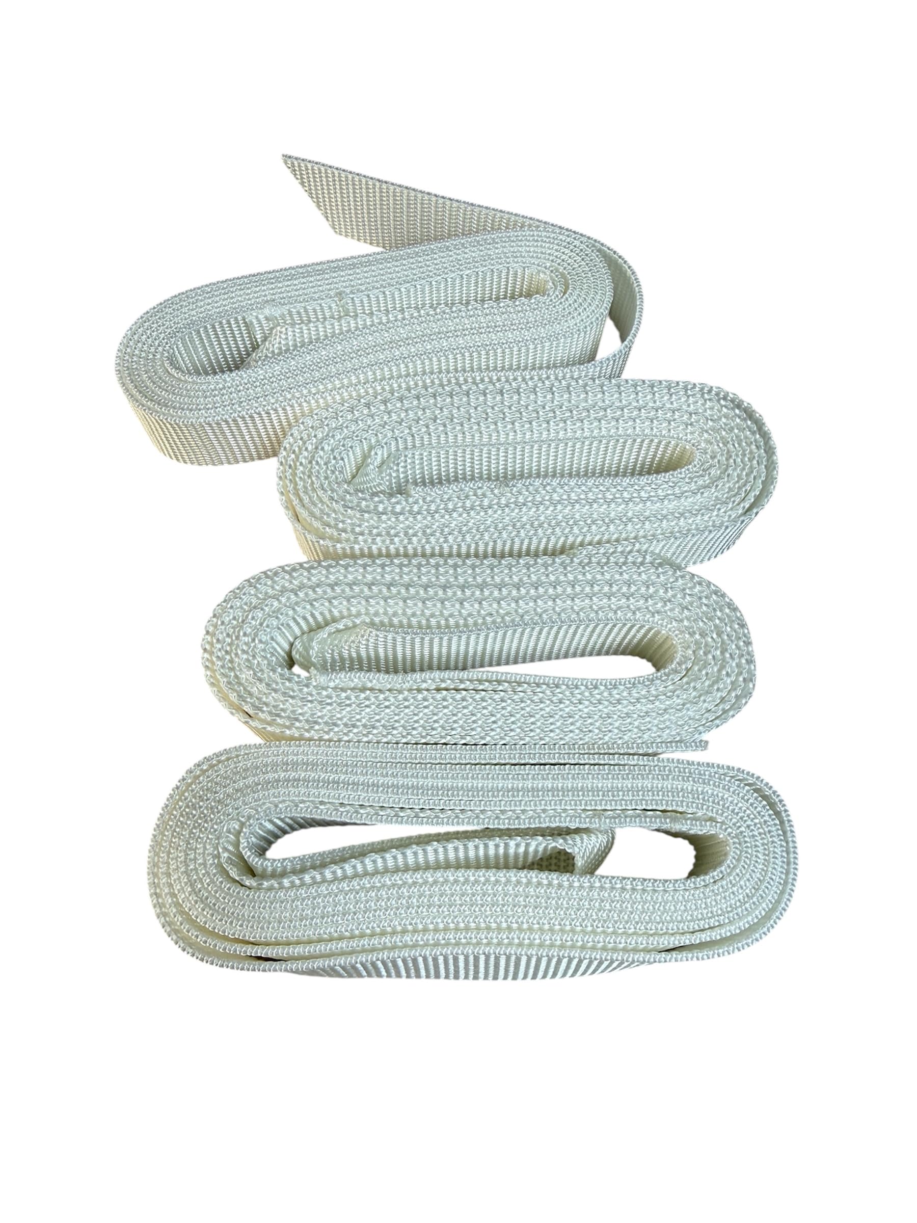 Squall Sailing Sail Ties 25mm Webbing 2m with Sewn Loop (White) โ image 1