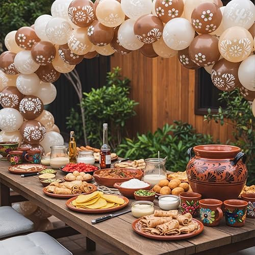 Miniatura 4 de Soulchen 45 globos Cielito Lindo para decoración de fiesta, 12 pulgadas, Platos De Barro, globos de fiesta, decoración de fiesta de Talavera
